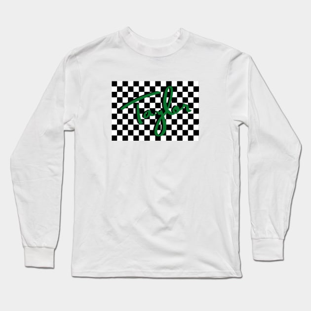 Taylor Checkerboard (Reputation) Long Sleeve T-Shirt by LetsOverThinkIt